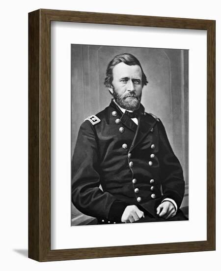 General U.S. Grant Portrait, Civil War-Lantern Press-Framed Art Print