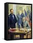 General Ulysses Grant Accepting the Surrender of General Lee at Appomattox-Severino Baraldi-Framed Stretched Canvas