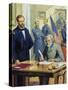 General Ulysses Grant Accepting the Surrender of General Lee at Appomattox-Severino Baraldi-Stretched Canvas