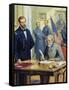 General Ulysses Grant Accepting the Surrender of General Lee at Appomattox-Severino Baraldi-Framed Stretched Canvas