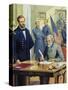 General Ulysses Grant Accepting the Surrender of General Lee at Appomattox-Severino Baraldi-Stretched Canvas