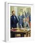 General Ulysses Grant Accepting the Surrender of General Lee at Appomattox-Severino Baraldi-Framed Giclee Print