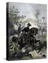 General Ulysses S. Grant Leading Union Troops into Battle-Stocktrek Images-Stretched Canvas