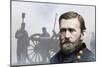 General Ulysses Simpson Grant (1822-1885) and Artillery Reconstruction at Shiloh Battlefield, Tenne-null-Mounted Giclee Print