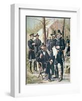 General Ulysses Simpson Grant, Commander of the Union Forces at the Battle of Shiloh, 1862-null-Framed Giclee Print