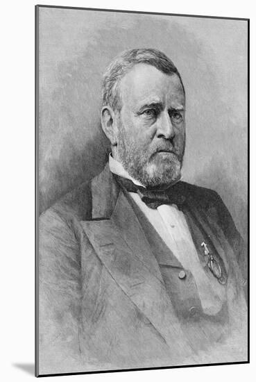 General Ulysses Simpson Grant, Engraved from a Photograph, Illustration from 'Battles and Leaders…-Mathew Brady-Mounted Giclee Print