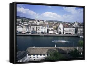 General View from Lindenhof, Zurich, Switzerland-Guy Thouvenin-Framed Stretched Canvas