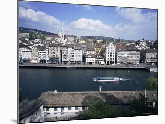 General View from Lindenhof, Zurich, Switzerland-Guy Thouvenin-Mounted Photographic Print