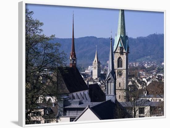 General View from University, Zurich, Switzerland-Guy Thouvenin-Framed Photographic Print