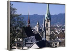 General View from University, Zurich, Switzerland-Guy Thouvenin-Framed Photographic Print