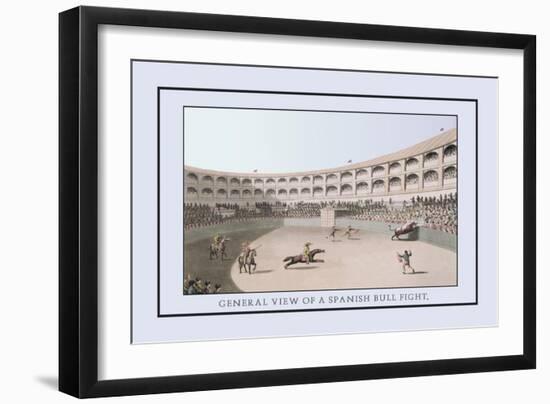 General View of a Spanish Bull Fight-J.h. Clark-Framed Art Print