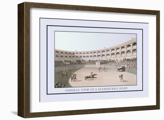 General View of a Spanish Bull Fight-J.h. Clark-Framed Art Print
