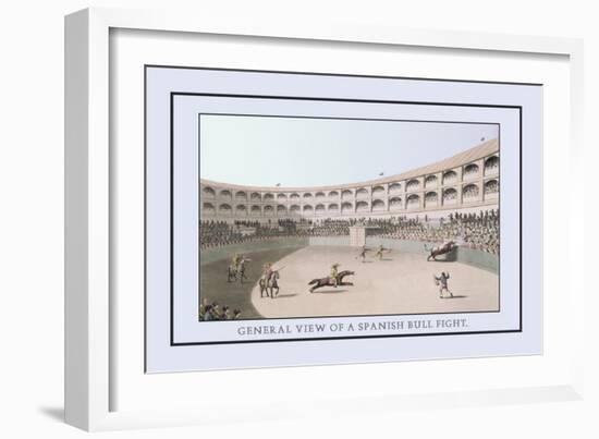 General View of a Spanish Bull Fight-J.h. Clark-Framed Art Print