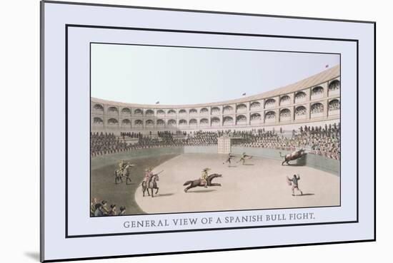 General View of a Spanish Bull Fight-J.h. Clark-Mounted Art Print