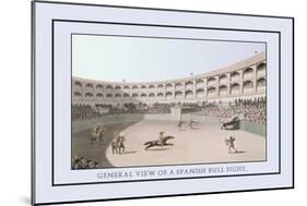 General View of a Spanish Bull Fight-J.h. Clark-Mounted Art Print