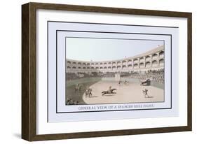 General View of a Spanish Bull Fight-J.h. Clark-Framed Premium Giclee Print