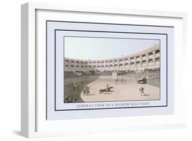 General View of a Spanish Bull Fight-J.h. Clark-Framed Premium Giclee Print