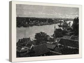 General View of Bankok and the Menam River-null-Stretched Canvas