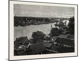 General View of Bankok and the Menam River-null-Mounted Giclee Print