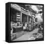 General View of Bazaar Quarter-Bob Landry-Framed Stretched Canvas