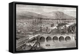 General View of Belfast, Northern Ireland-null-Framed Stretched Canvas