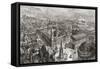 General View of Birmingham, West Midlands, England-null-Framed Stretched Canvas
