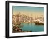 General View of Cannes Harbour, 1890-1900-null-Framed Photographic Print
