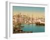 General View of Cannes Harbour, 1890-1900-null-Framed Photographic Print