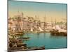 General View of Cannes Harbour, 1890-1900-null-Mounted Photographic Print