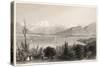 General View of Geneva and Lake Leman (From Opposite the Villa of Lord Byron at Coligny)-null-Stretched Canvas