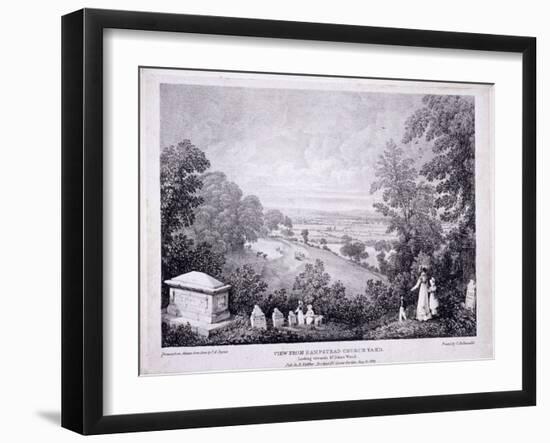 General View of Hampstead, London. 1822-Thomas Mann Baynes-Framed Giclee Print