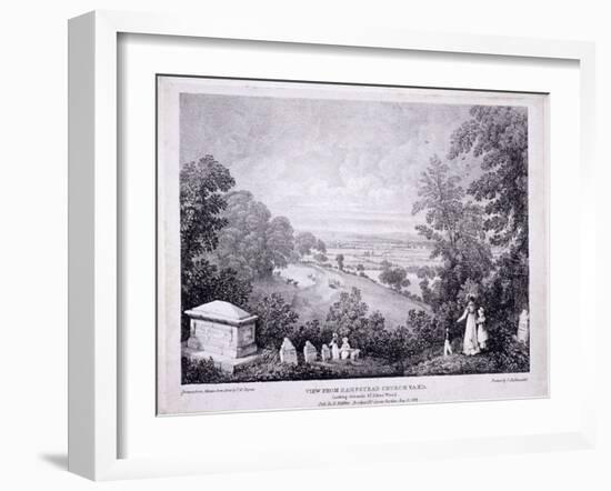 General View of Hampstead, London. 1822-Thomas Mann Baynes-Framed Giclee Print