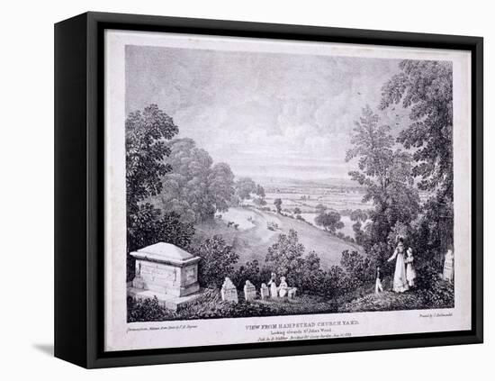 General View of Hampstead, London. 1822-Thomas Mann Baynes-Framed Stretched Canvas