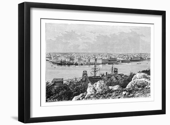 General View of Havana, Taken from Casablanca, C1890-A Kohl-Framed Giclee Print