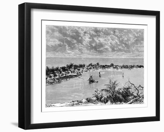 General View of Hopetown, Abaco Island, C1890-A Kohl-Framed Giclee Print