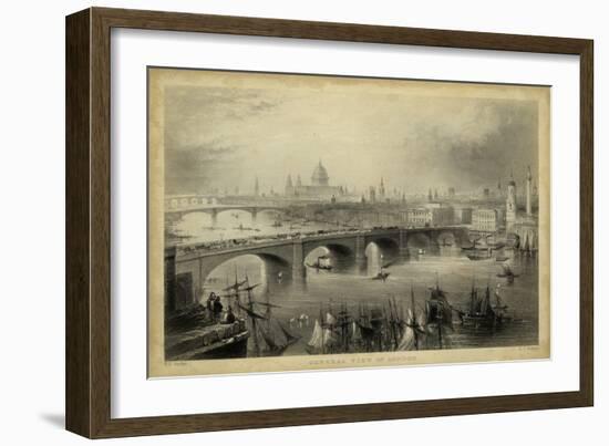 General View of London-W.H. Bartlett-Framed Art Print