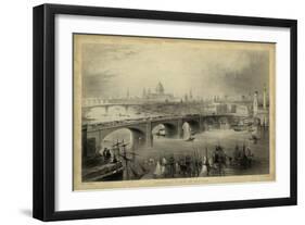 General View of London-W.H. Bartlett-Framed Art Print