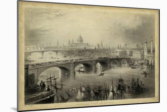 General View of London-W.H. Bartlett-Mounted Art Print