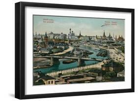 General View of Moscow. Postcard Sent in 1913-Russian Photographer-Framed Premium Giclee Print