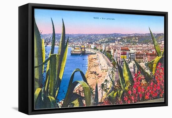 General View of Nice, France-null-Framed Stretched Canvas