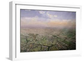 General View of Paris from a Hot-Air Balloon, 1855-Victor Navlet-Framed Giclee Print