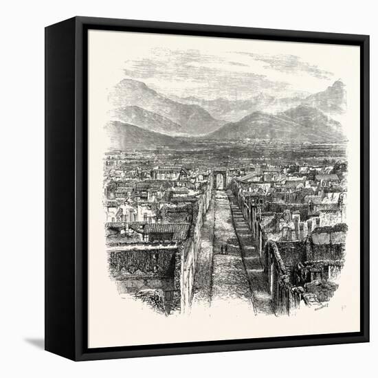 General View of Pompeii-null-Framed Stretched Canvas