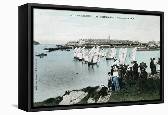 General View of Saint Malo, Brittany, France, 20th Century-null-Framed Stretched Canvas