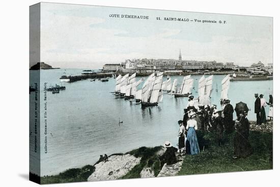 General View of Saint Malo, Brittany, France, 20th Century-null-Stretched Canvas
