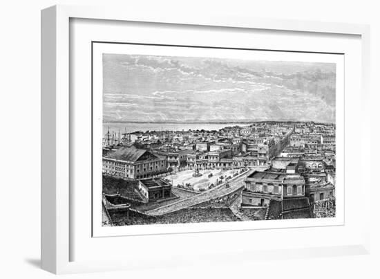 General View of San Juan Bautista, Puerto Rico, C1890-A Kohl-Framed Giclee Print