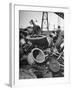 General View of Scrap Metal at Plant-Bernard Hoffman-Framed Premium Photographic Print