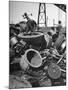 General View of Scrap Metal at Plant-Bernard Hoffman-Mounted Premium Photographic Print