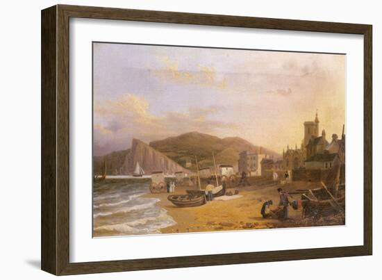 General View of Teignmouth, 1820-Richard Hume Lancaster-Framed Giclee Print