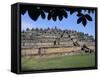 General View of Temple Mound, Buddhist Site of Borobudur, Unesco World Heritage Site, Indonesia-Bruno Barbier-Framed Stretched Canvas