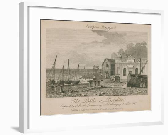 General View of the Baths at Brighton-null-Framed Giclee Print